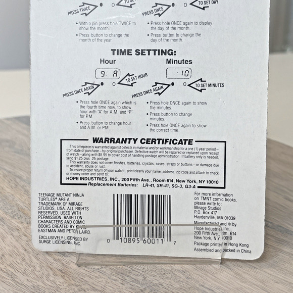 Vintage 1989 Teenage Mutant Ninja Turtles Donatello Digital Watch – Sealed NOS T - Picture 4 of 7